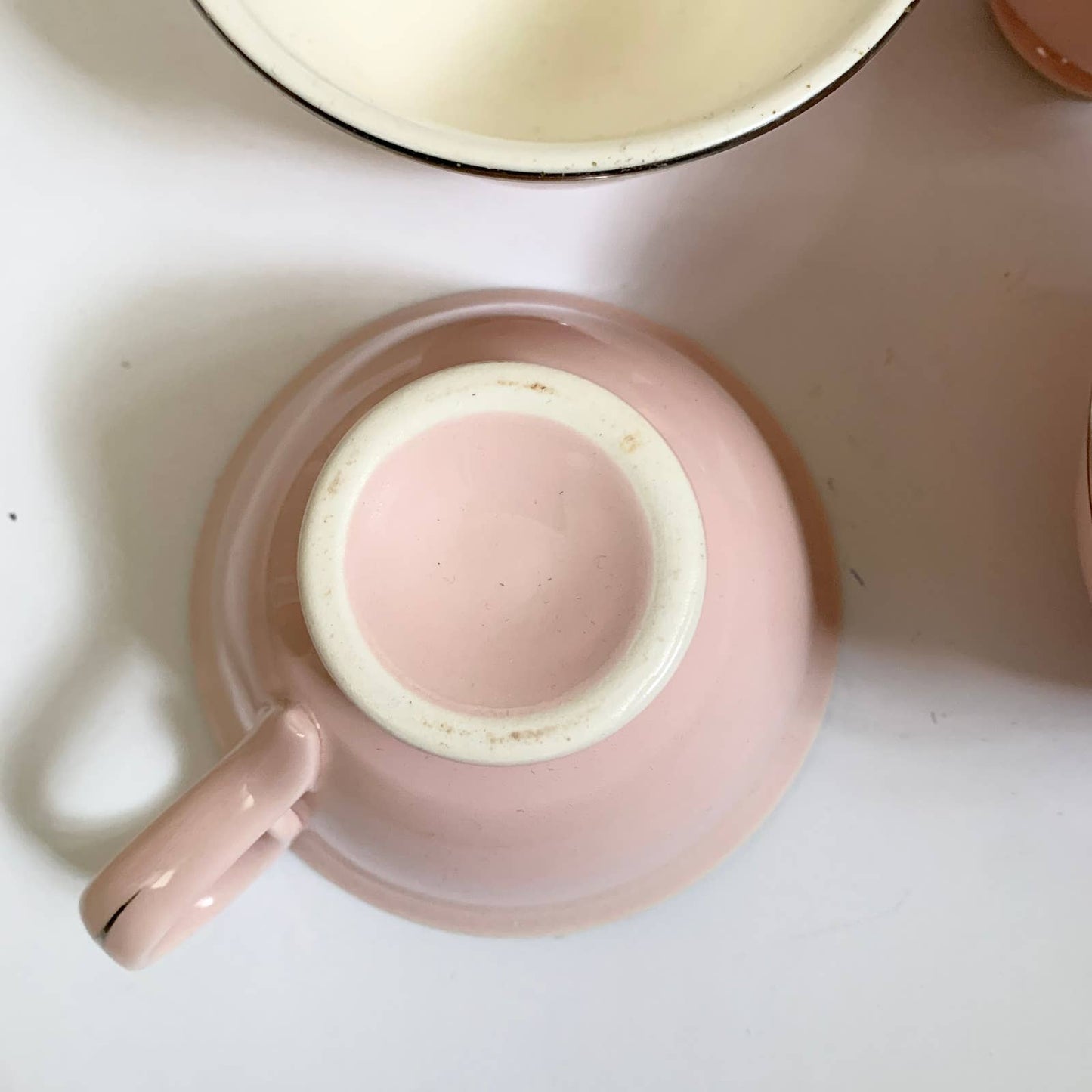Vintage Rose Pink Teacups Set of 4