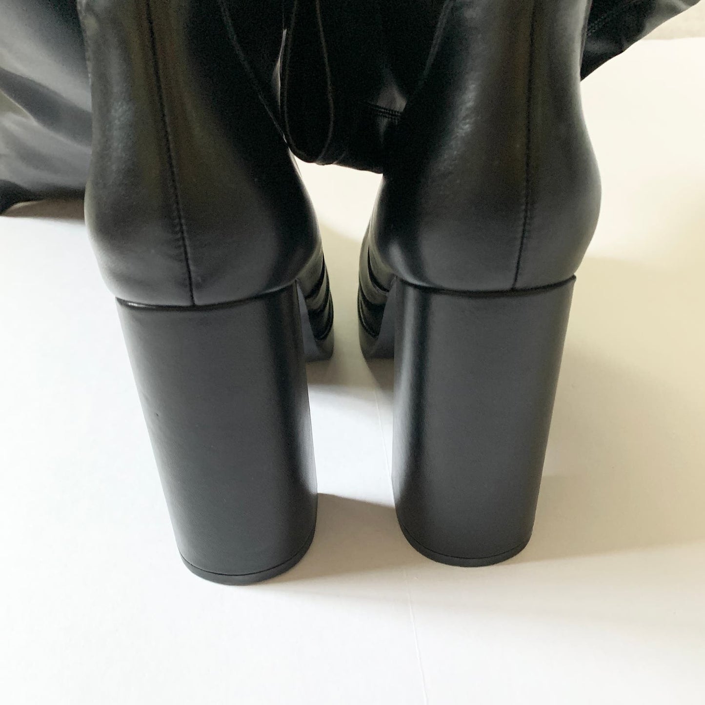 Dream Pairs Platform Over Knee High Chunky Square Toe GoGo Y2K Black Boots 8.5