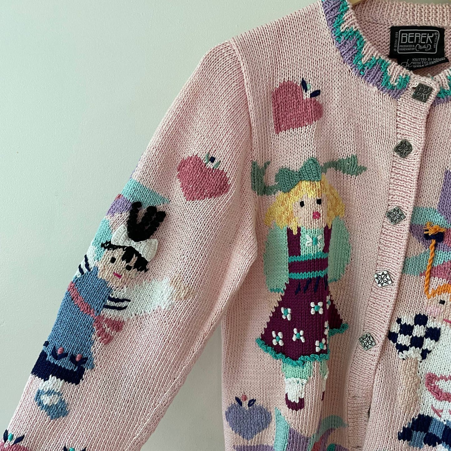 Berek Hand Knit Vintage Girl Pattern Cardigan Sweater