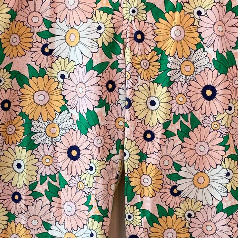 ModCloth Exuberant Intrigue Retro Groovy Daisy Floral Pants 3X