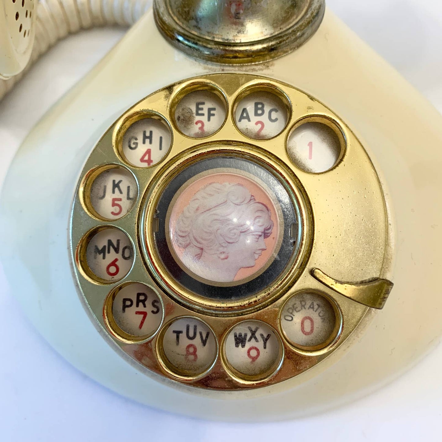 Vintage Onyx Antique Rotary Princess White Phone 096704