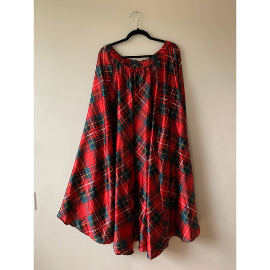 Truly For You Tartan Plaid Maxi Skirt Large