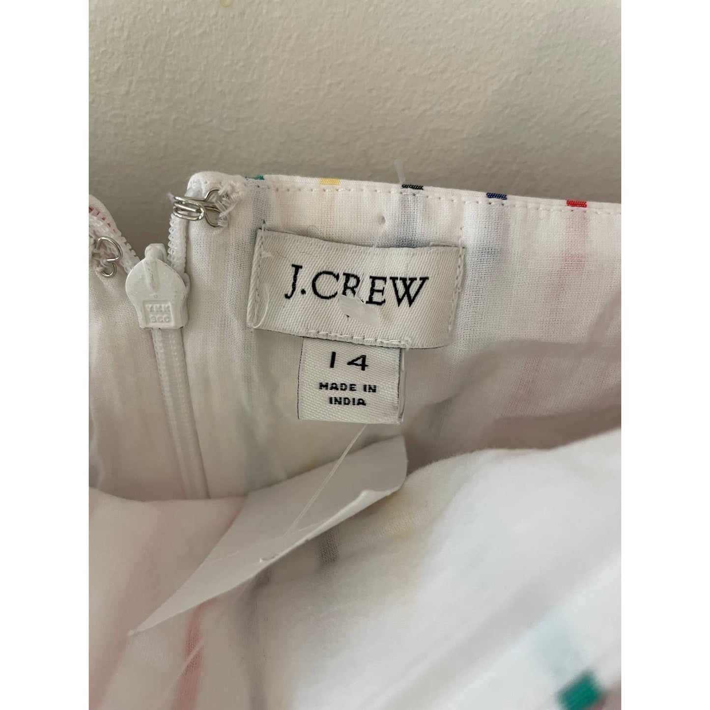 J. Crew Tiered Stripe Ruffle Rainbow White Maxi Dress Style AO417