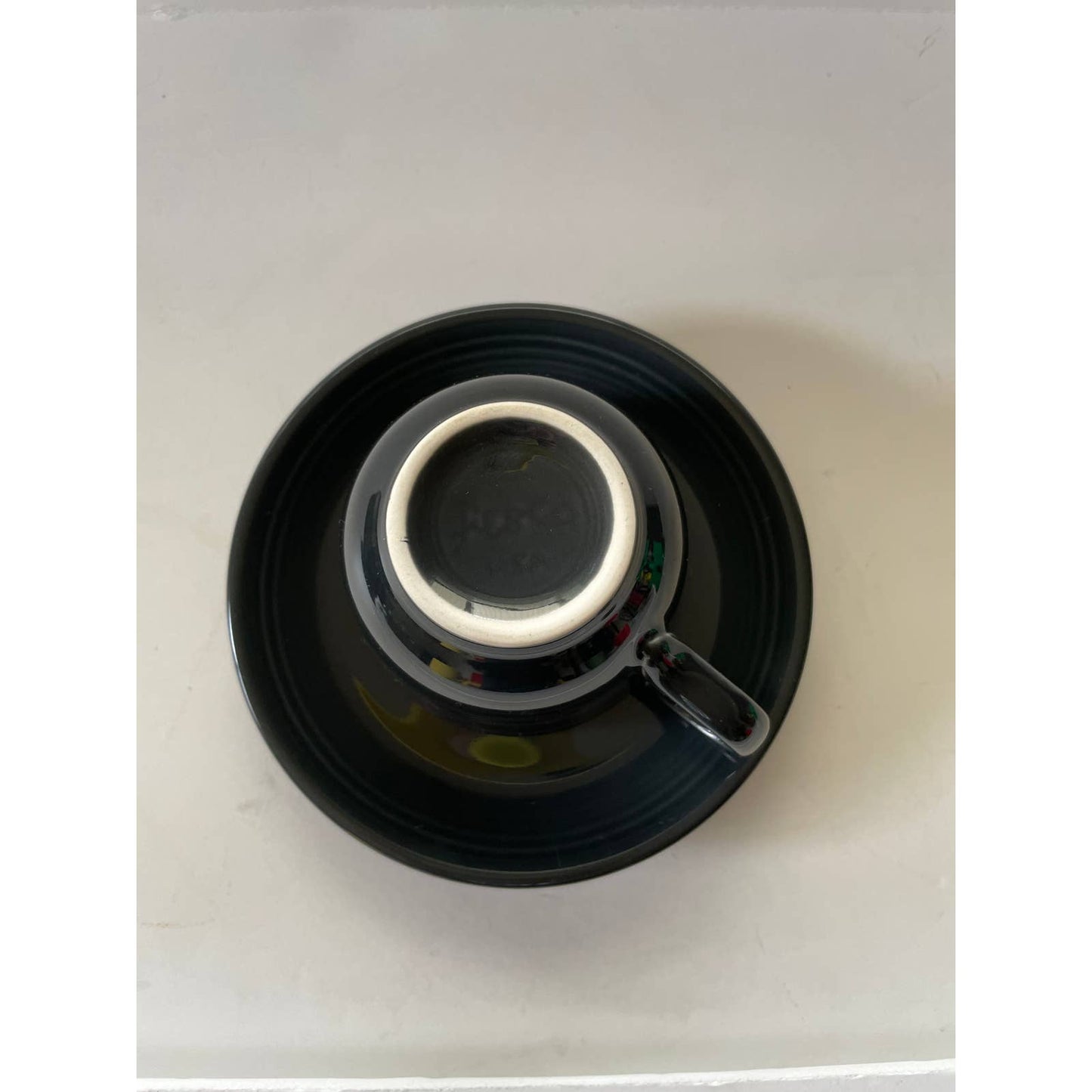 Fiesta Ware Black Fiestware Homer Tea Cup and Saucer Set