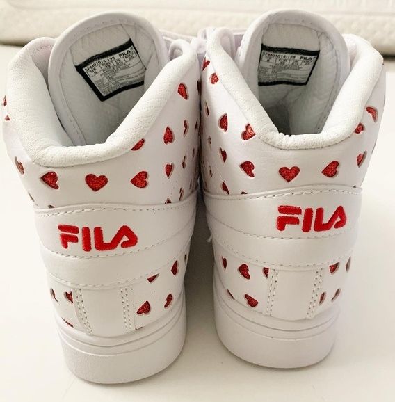 FILA Vulc 13 Heart High Top Athletic Shoes Sneaker Multicolor 8.5