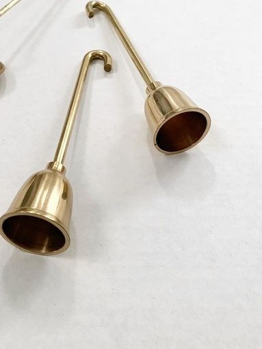 Set of two Vintage Brass Gold Candle Snuffer Small