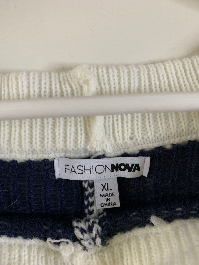 Fashion Nova Come Into Blossom White Floral Short Set Size XL