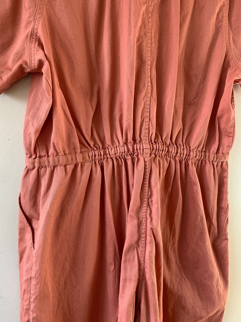 Madewell Cropped Wide Leg Plus Size Utility Jumpsuit Coral Tan Size 20 Style Number G7789