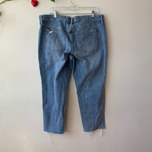 Gap Mid Rise Straight Leg Light Wash Jeans Size 16 Regular Plus