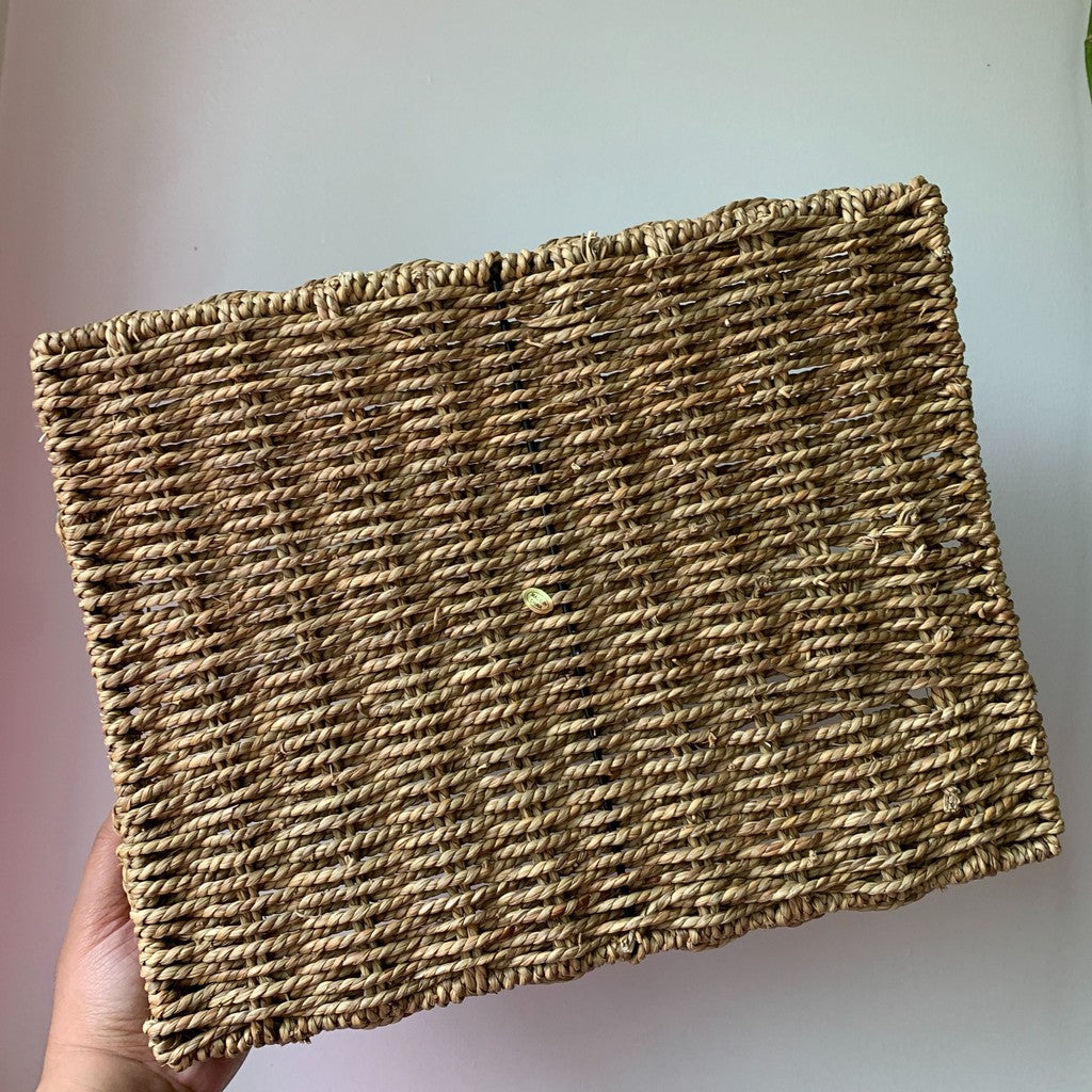 Boho Rectangle Medium Wicker Tray