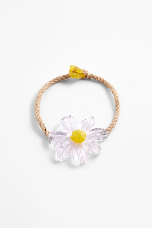 Zara Rope Resin Yellow Daisy Flower Necklace