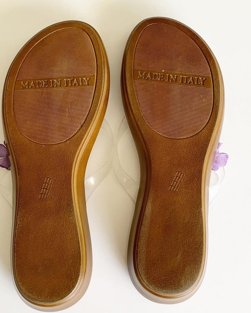 Italian Shoemakers Emina Floral and Rhinestones Sandal 8