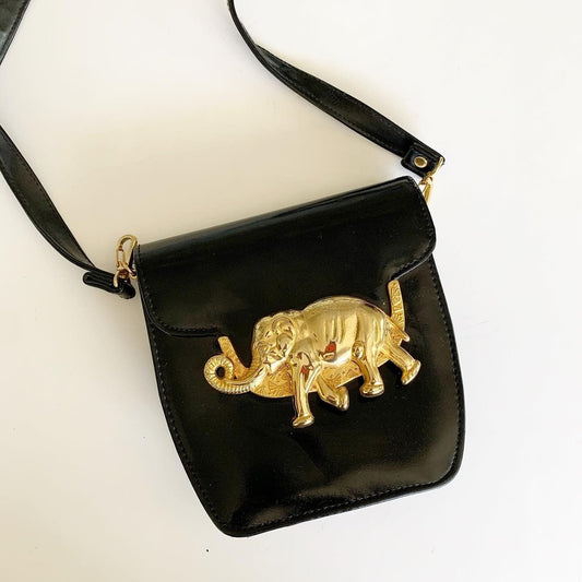 Vintage Sasha Brass Elephant Shoulder Bag
