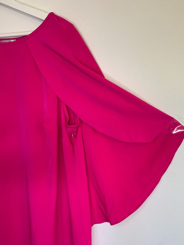Donna Ricco Pink Cape Sleeve 16W Plus Dress