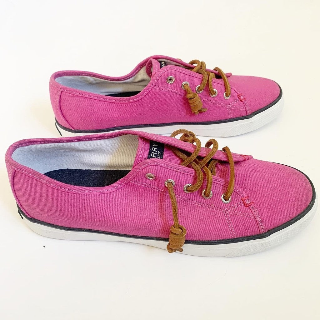 Sperry Top-Sider Canvas Slip On Seacoast Pink Shoes