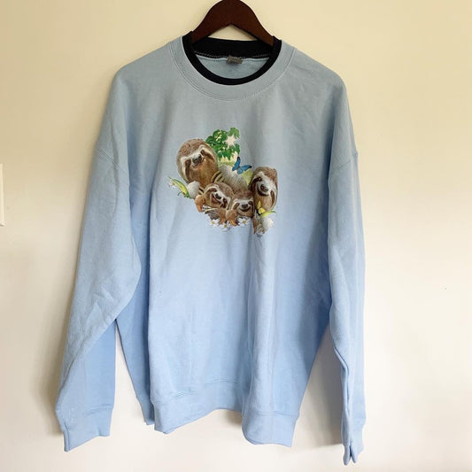 Sloth Pullover Blue Sweatshirt