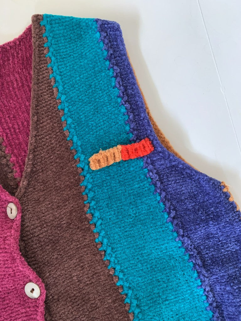 Gestures Multicolor Fall Knit Colorblock Vest