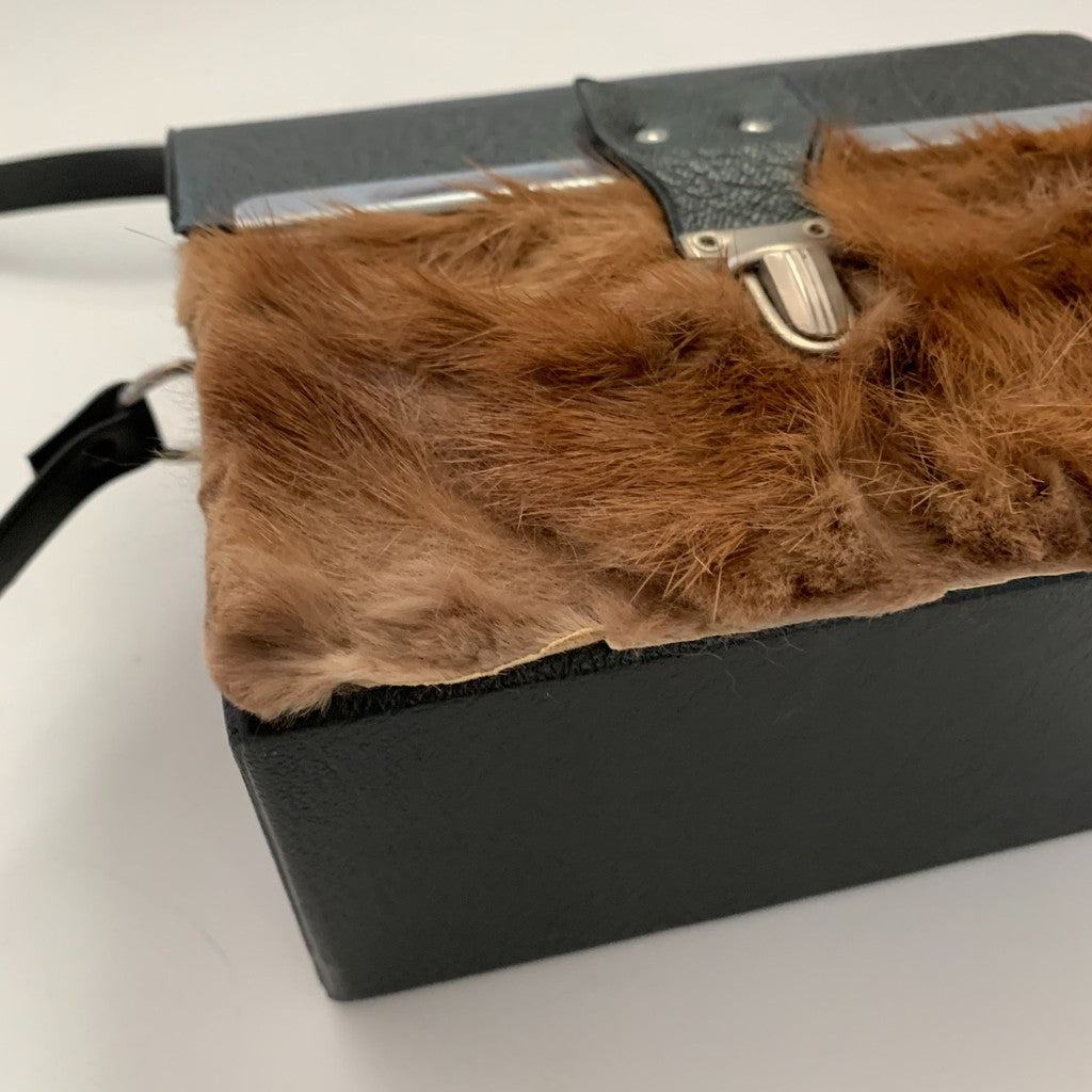 Upcycled Kodak Camera Bag Fur Lined Purse