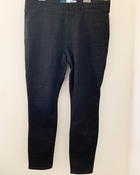 Old Navy Rockstar Mid-Rise Wow Black Super-Skinny Jeggings