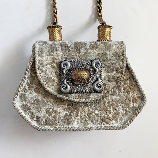 Vintage Embellished Chain Strap Mini Purse