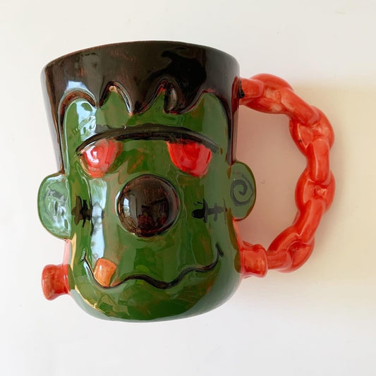 Frankenstein Halloween Pottery Mug