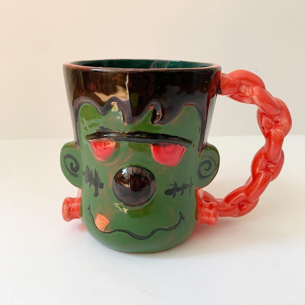 Frankenstein Halloween Pottery Mug