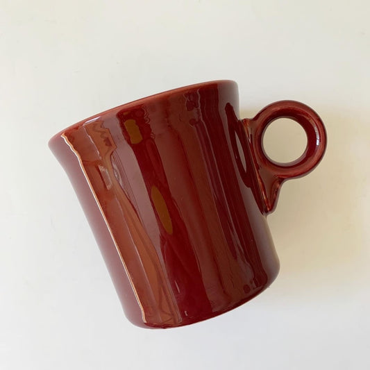 Fiestaware Tom & Jerry Burgundy Cinnabar Ring Handle Mug Backstamp HLC