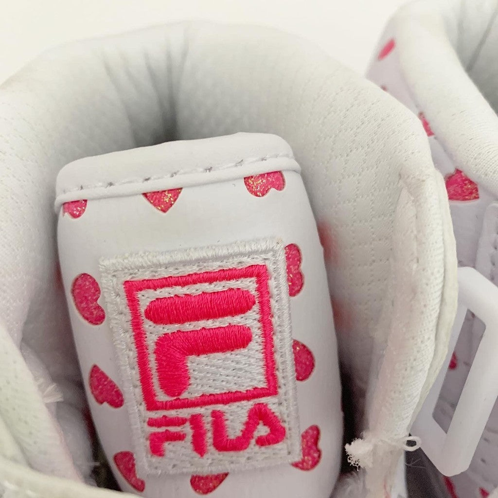 Fila Vulc 13 High Top Hearts Lace Up Glitter Sneaker