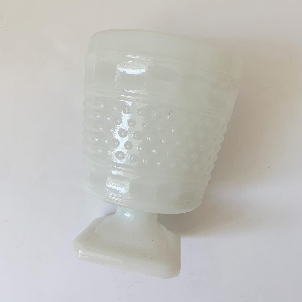 Vintage Napko Cleveland White Milk Glass Goblet 1180
