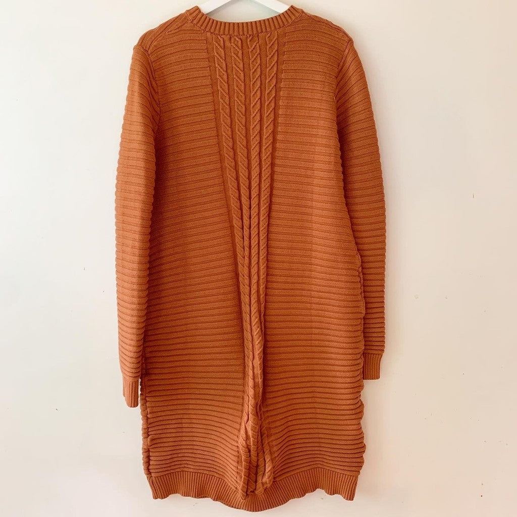 Rebdolls Brown Knit Pullover Sweater Dress Plus