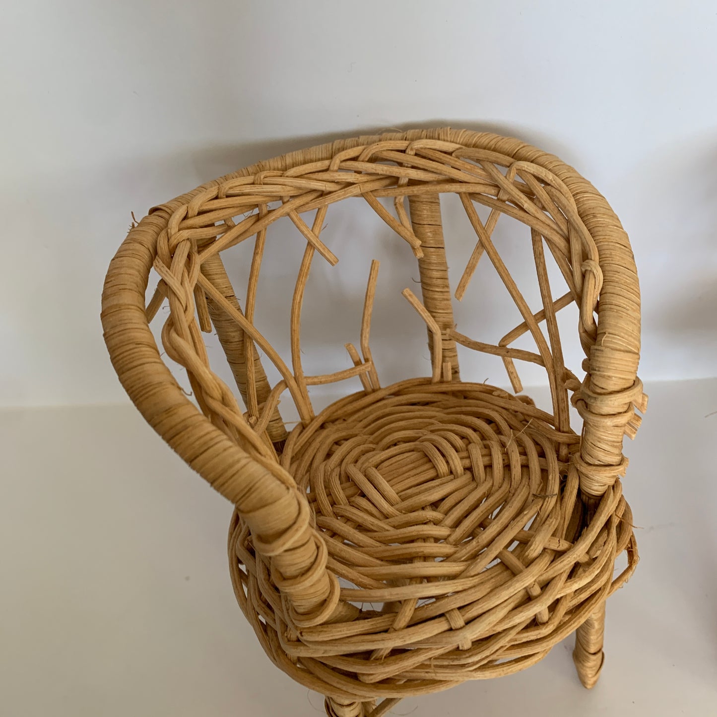 Mini Wicker Chair and Table Set
