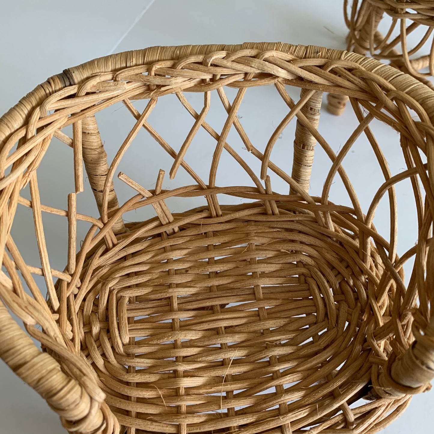 Mini Wicker Chair and Table Set