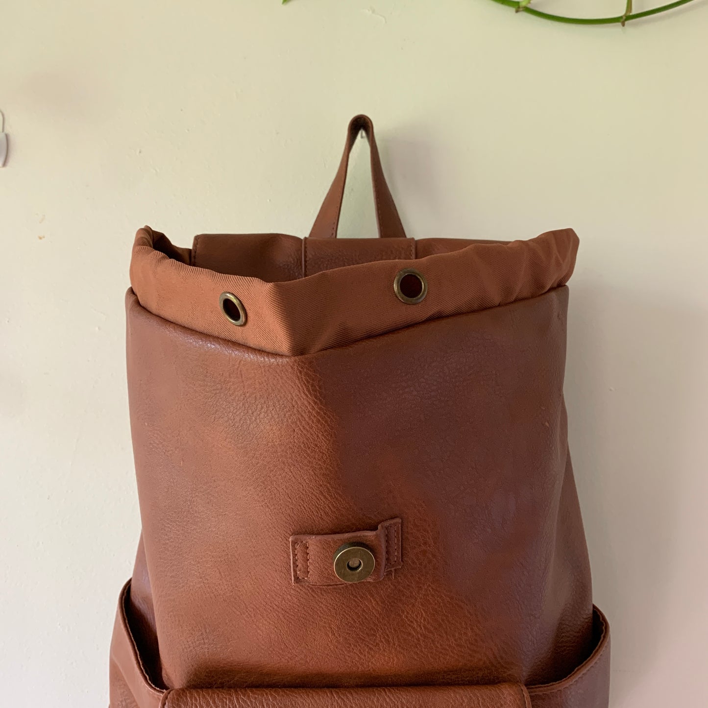 Universal Thread Faux Leather Brown Backpack Purse