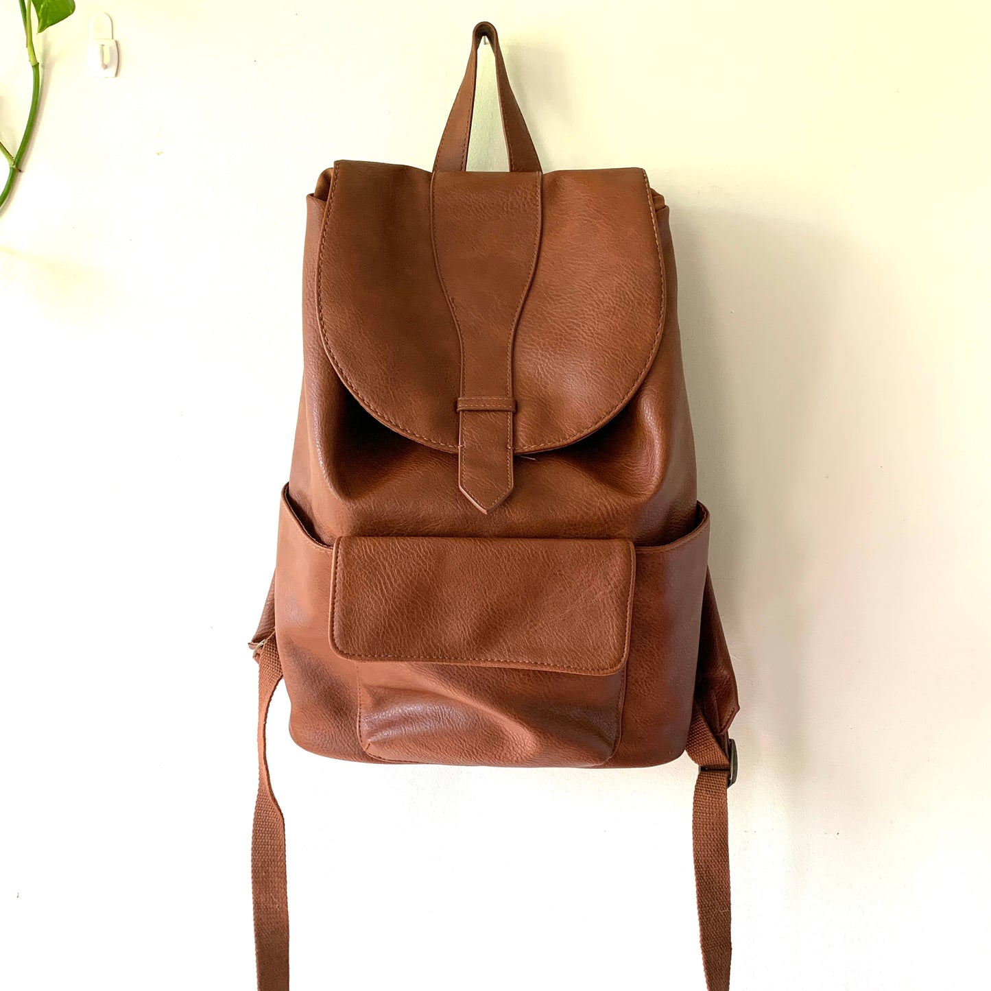 Universal Thread Faux Leather Brown Backpack Purse