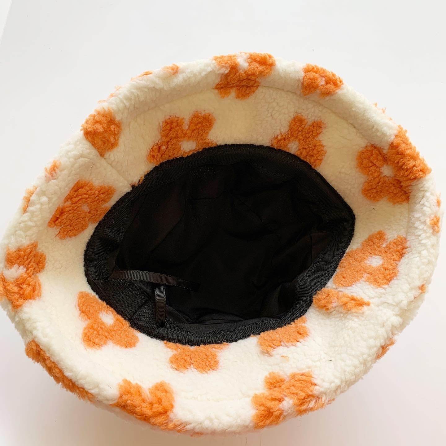 Faux Fur Retro Inspired Floral Bucket Hat