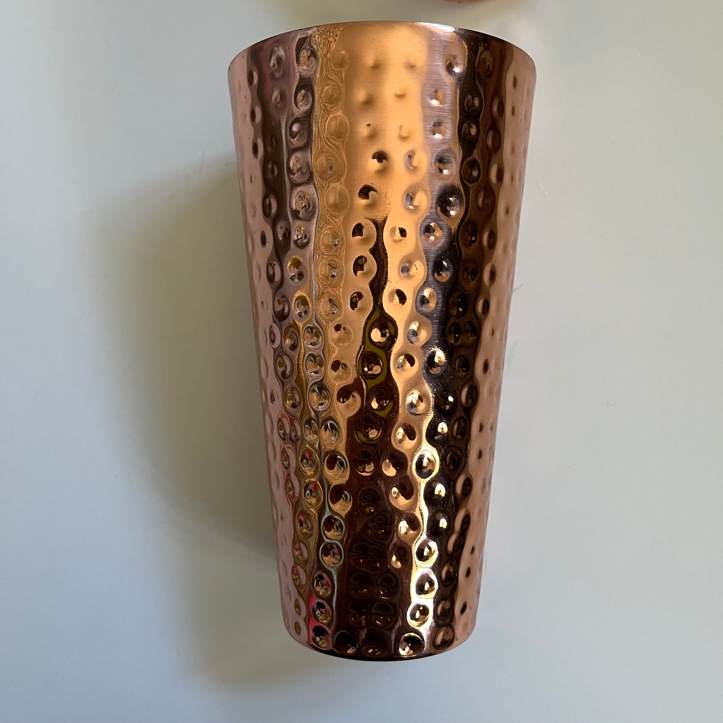 Stainless Steel Hammered Textured Copper Tumbler Cups 16 ounce Set of 4