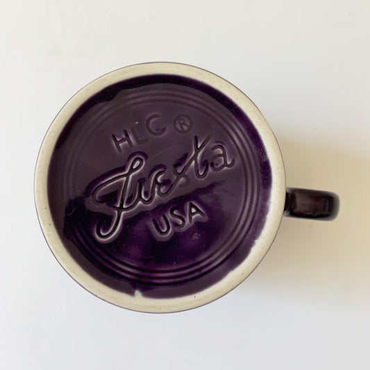 Fiestaware Plum Ring Handle Tom & Jerry Mug Backstamp HLC