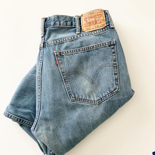 Levi's 505 Straight Leg Blue Jeans Size 38 x 30