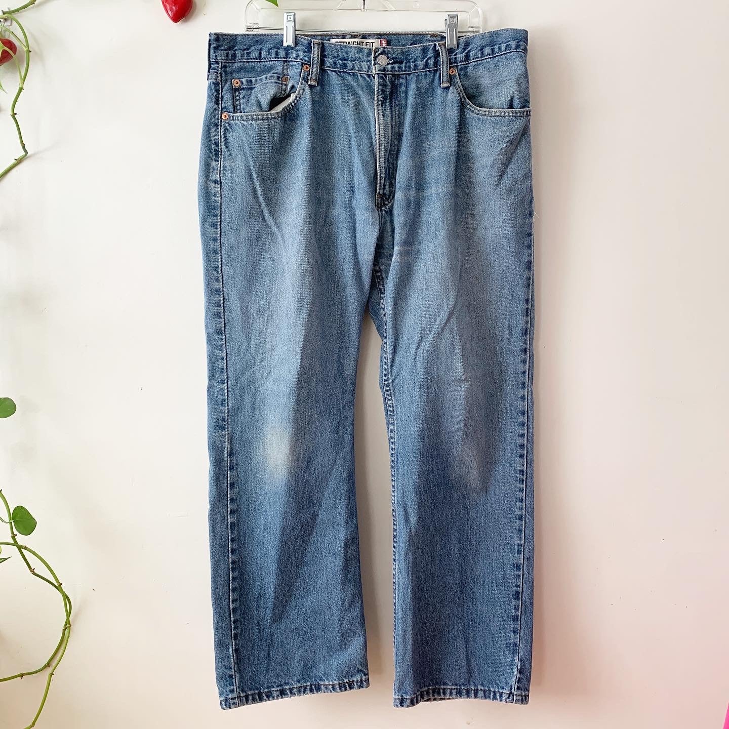 Levi's 505 Straight Leg Blue Jeans Size 38 x 30