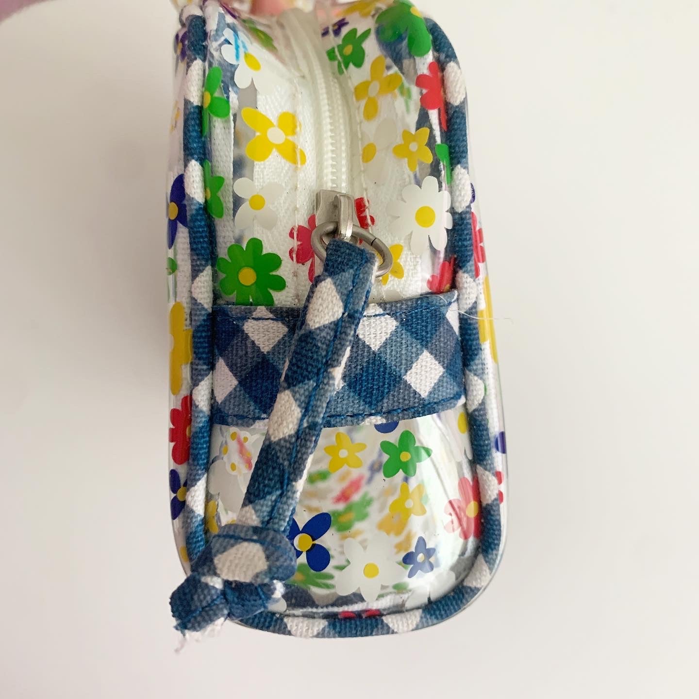 Retro Floral Transparent Makeup Mini Bag