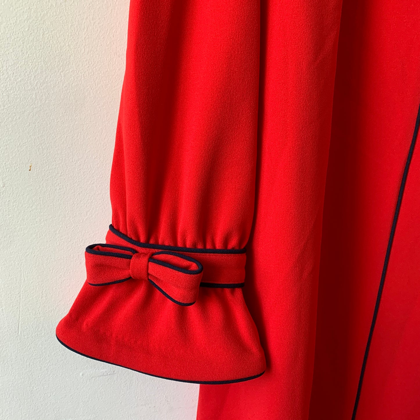 Neiman Marcus Red & Navy Midi Plus Sheath Dress14 Pullover