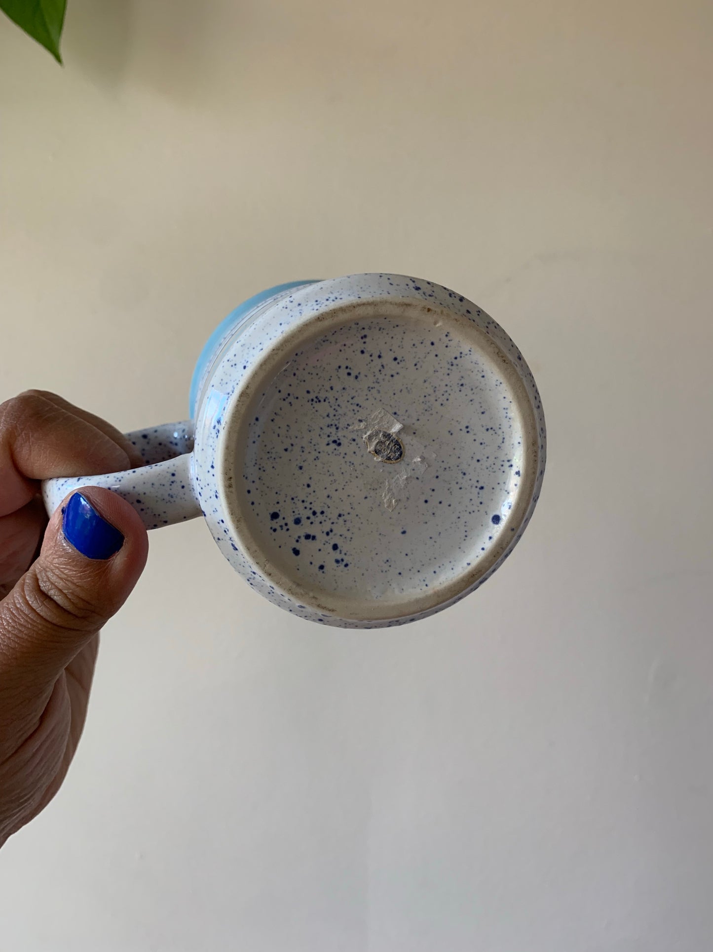 Nashville Blue and White Speckled Ceramic Mug