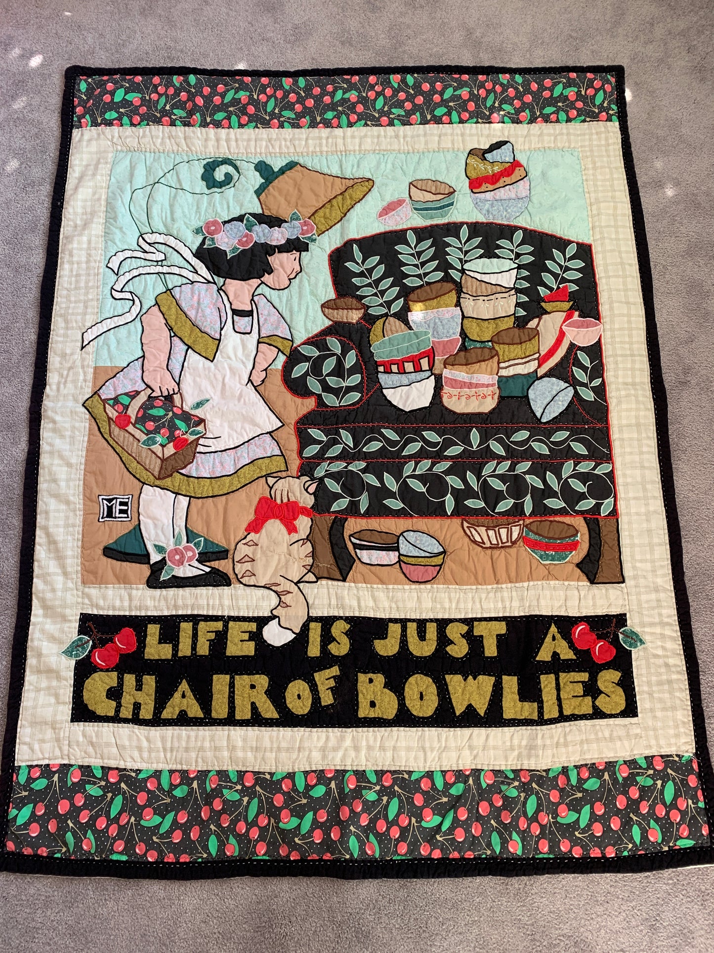 Mary Engelbreit Vintage Life is a Chair of Bowlies Quilt