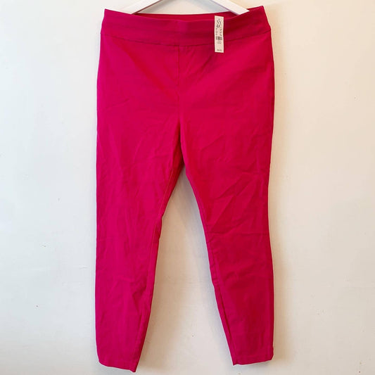 New York & Company Skinny Hot Pink Fuchsia Stretchy Pull On Pants