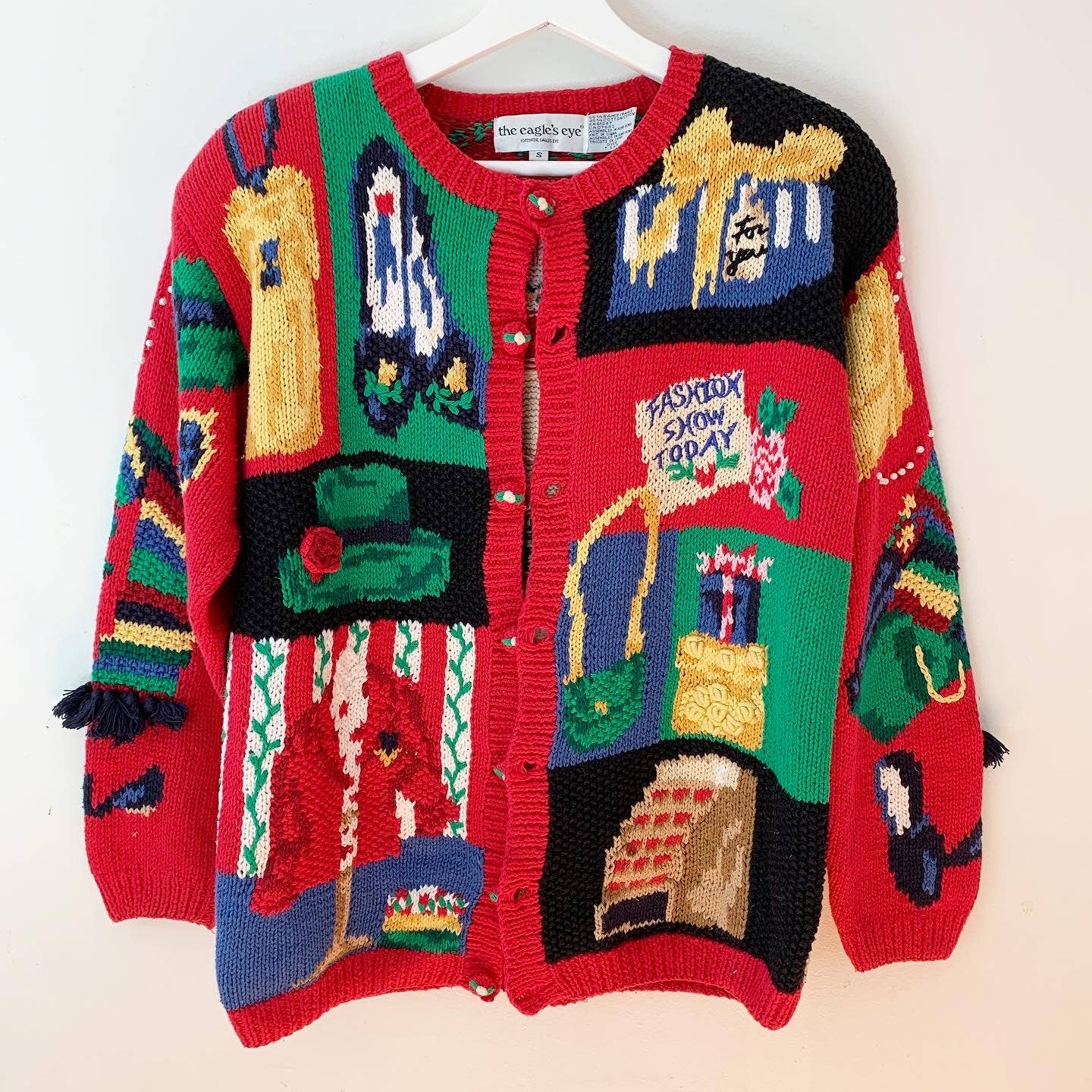 Vintage Eagle's Eye Fashion Show Shoppe Knit Sweater Cardigan
