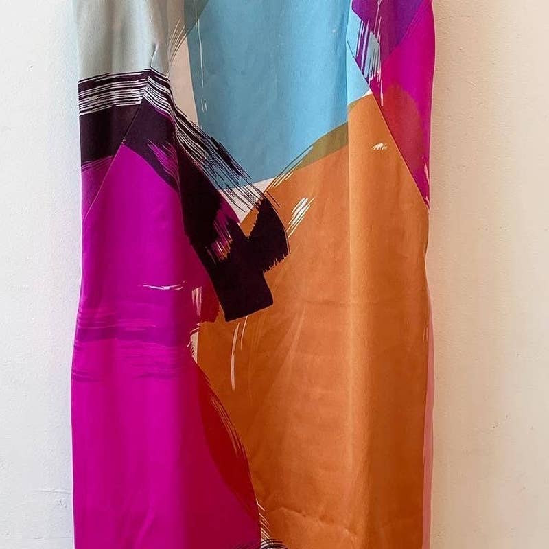 Ann Taylor Modern Art Colorful Pattern Dress