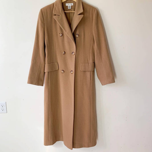 Vintage Preston & York Tan Camel Wool Overcoat