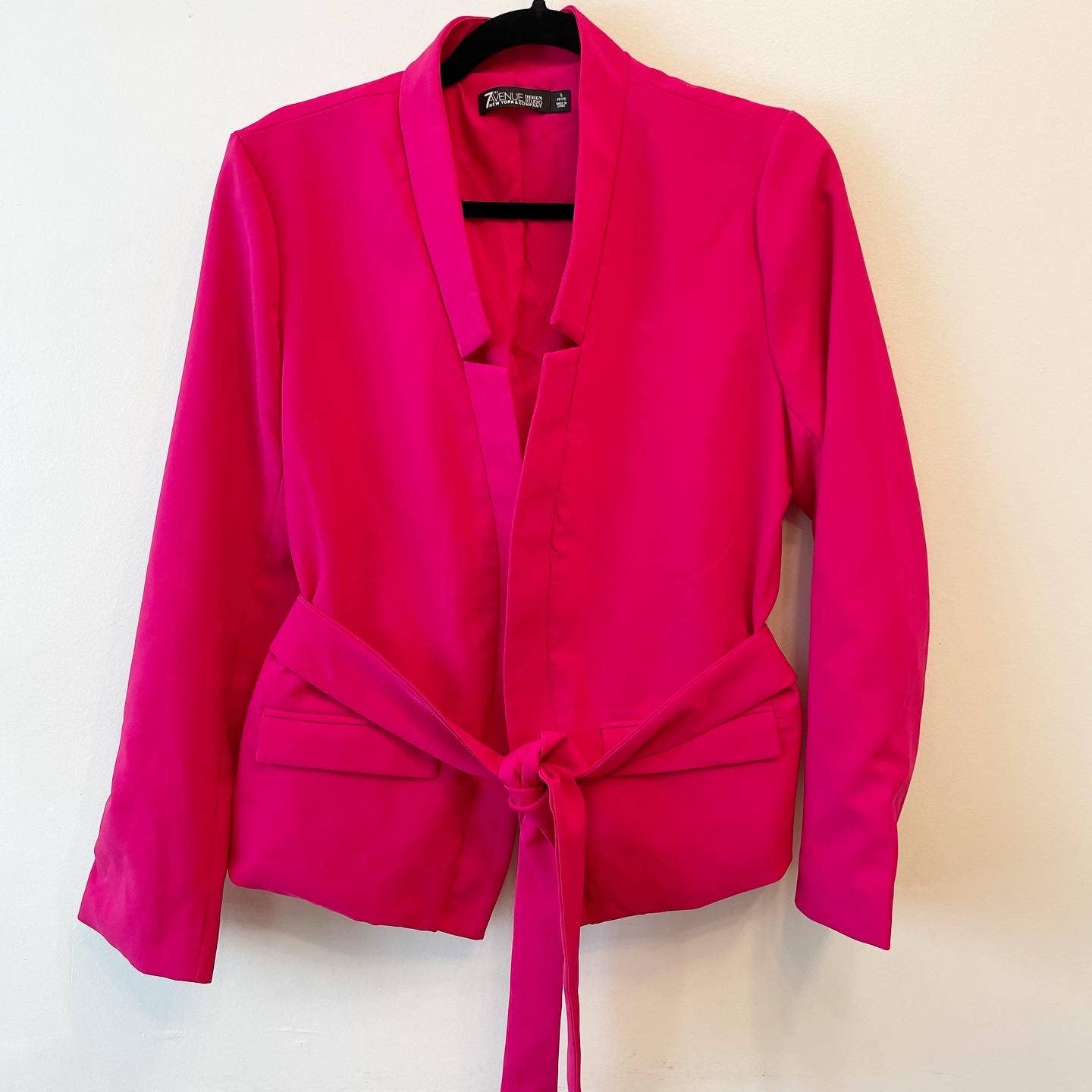NY&Co York & Company Soft Madie Blazer Belted 7th Avenue Primrose Pink