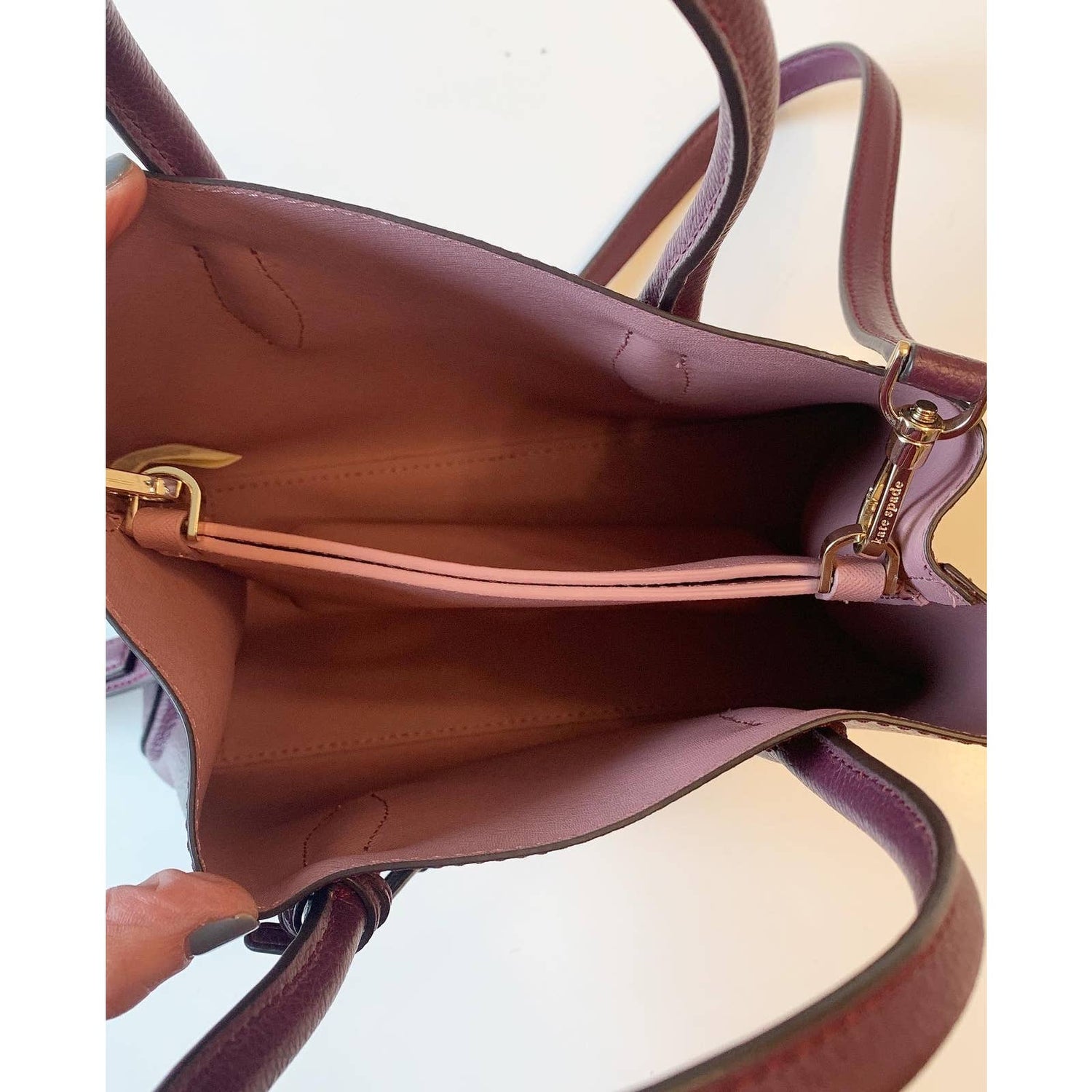 Kate Spade VIOLET PURPLE Shoulder Bag Tote Carry All Pebble Leather Purse |  eBay