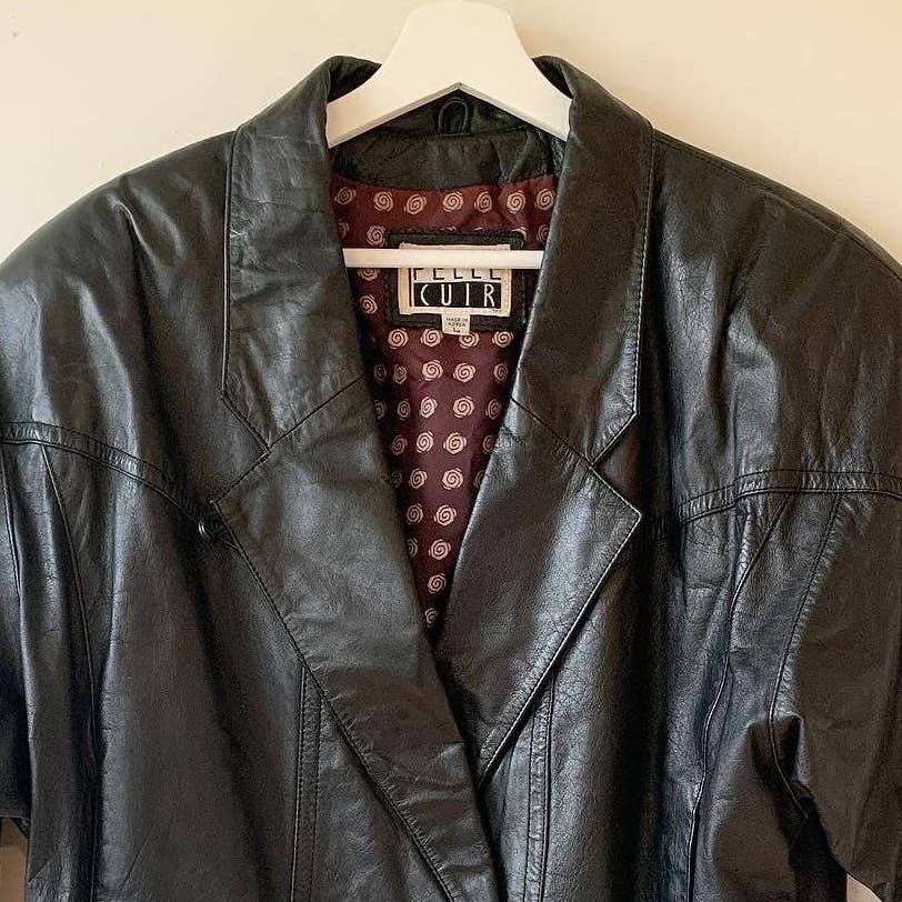 Pelle Cuir Vintage Leather Black Bomber Jacket